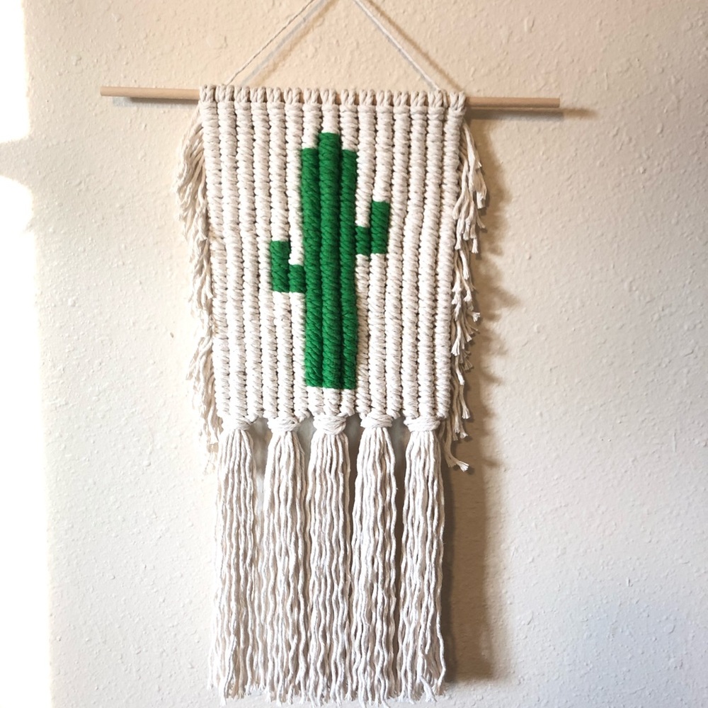 Macrame Cactus Wall Hanging